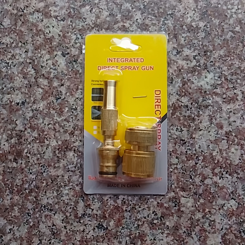 High-pressure Brass Hose Nozzle Connector - Adjustable Spray Gun For Washing And Garden Watering