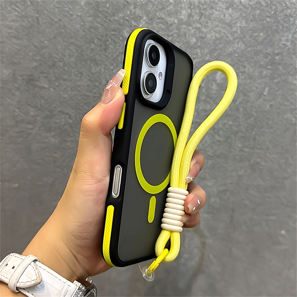 Phone Case - Cute Fluorescent Color Magnetic Phone Case For Iphone 16 15 14 13 12 11 Pro Silicone Back Cover