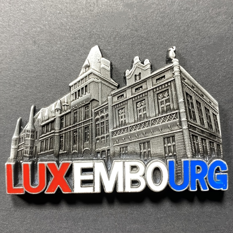 1pc European Luxembourg Creative Building Landscape Souvenir Metal Alloy Decorations Magnet Refrigerator.