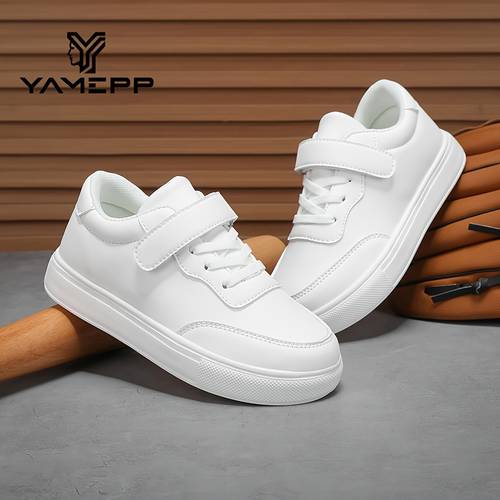 kids comfortable versatile casual sports shoes soft sole shock absorption non slip running shoes with fastener suitable for boys and girls lightweight and durable walking shoes skateboarding shoes