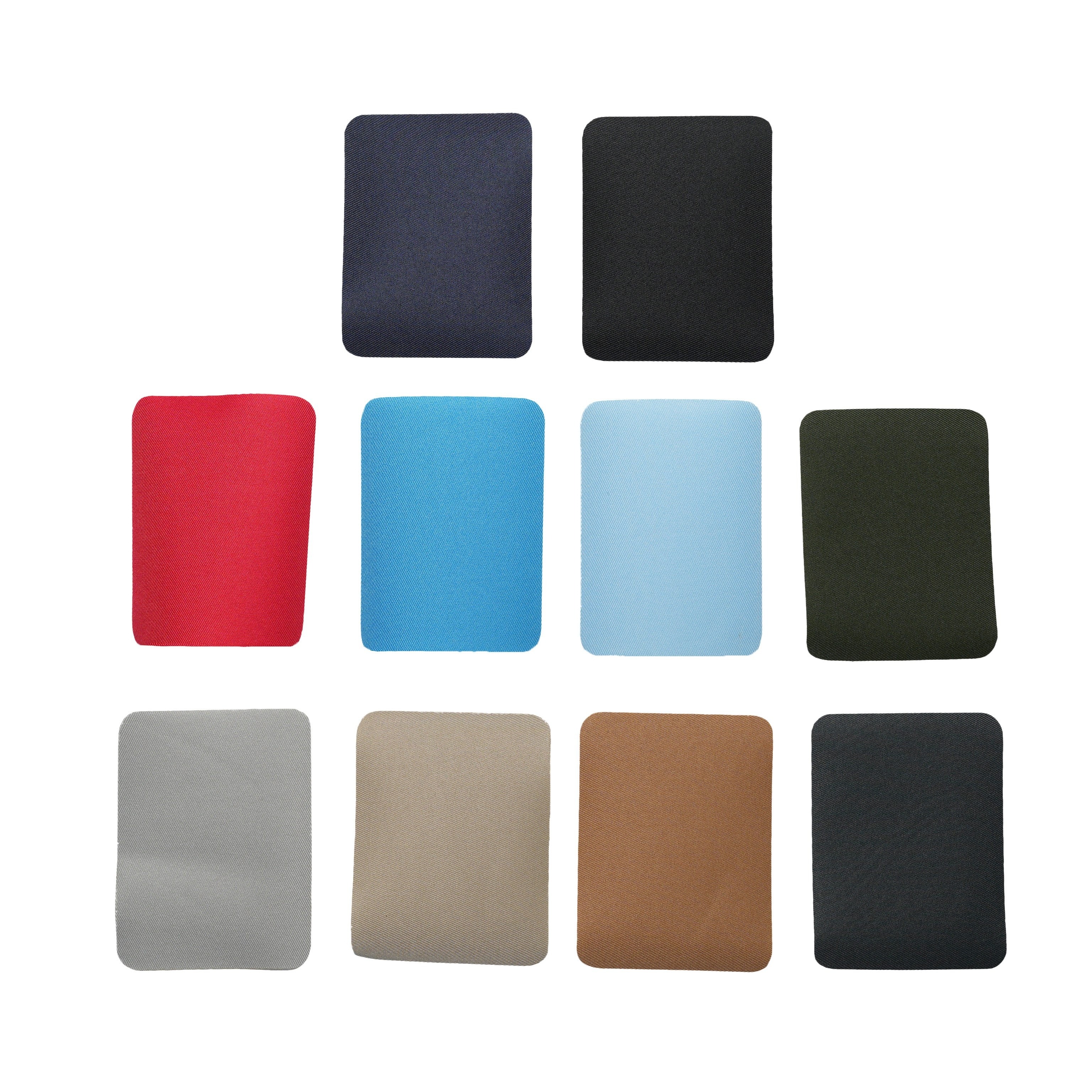 10pcs Different Colors Rectangular Embroidered Hot Melt Glue Patches For Clothing, Bags, Hats Decoration Patches, Trimmable