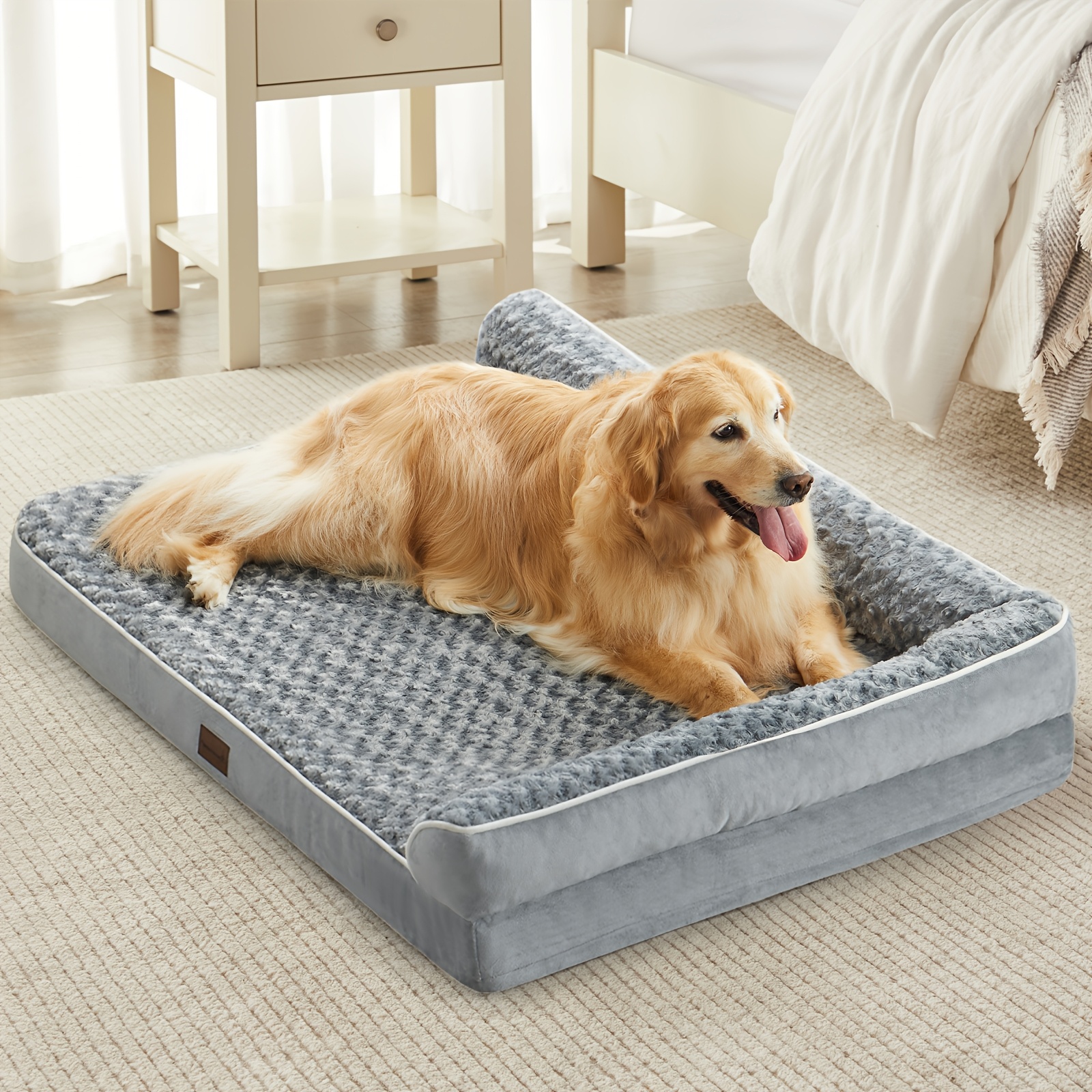 

Large Orthopedic Bed For Large Dogs-big Waterproof Sofa Dog Bed With Removable Washable Cover, Large Dog Bed With Waterproof Lining And Bottom, Pet Bed For Large Dogs