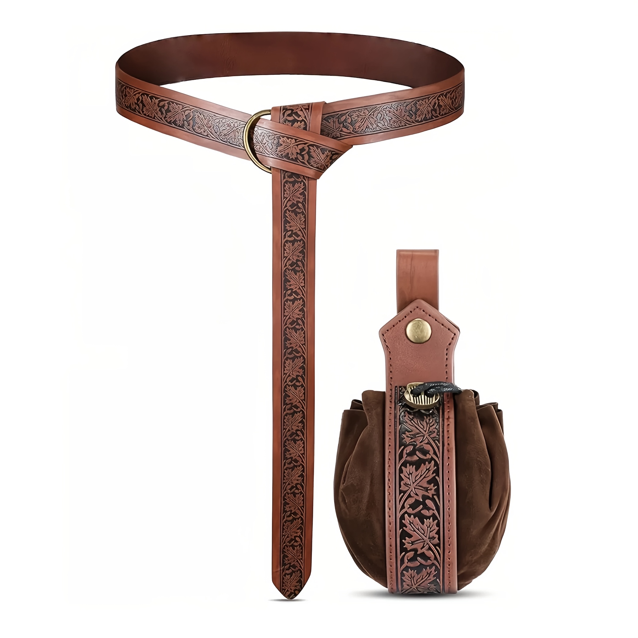 TEMU 2pcs, Ceinture Viking Médiévale en PU Sac de Taille Renaissance Sac de Taille Médiéval en PU, Convient pour les Activités de Thanksgiving