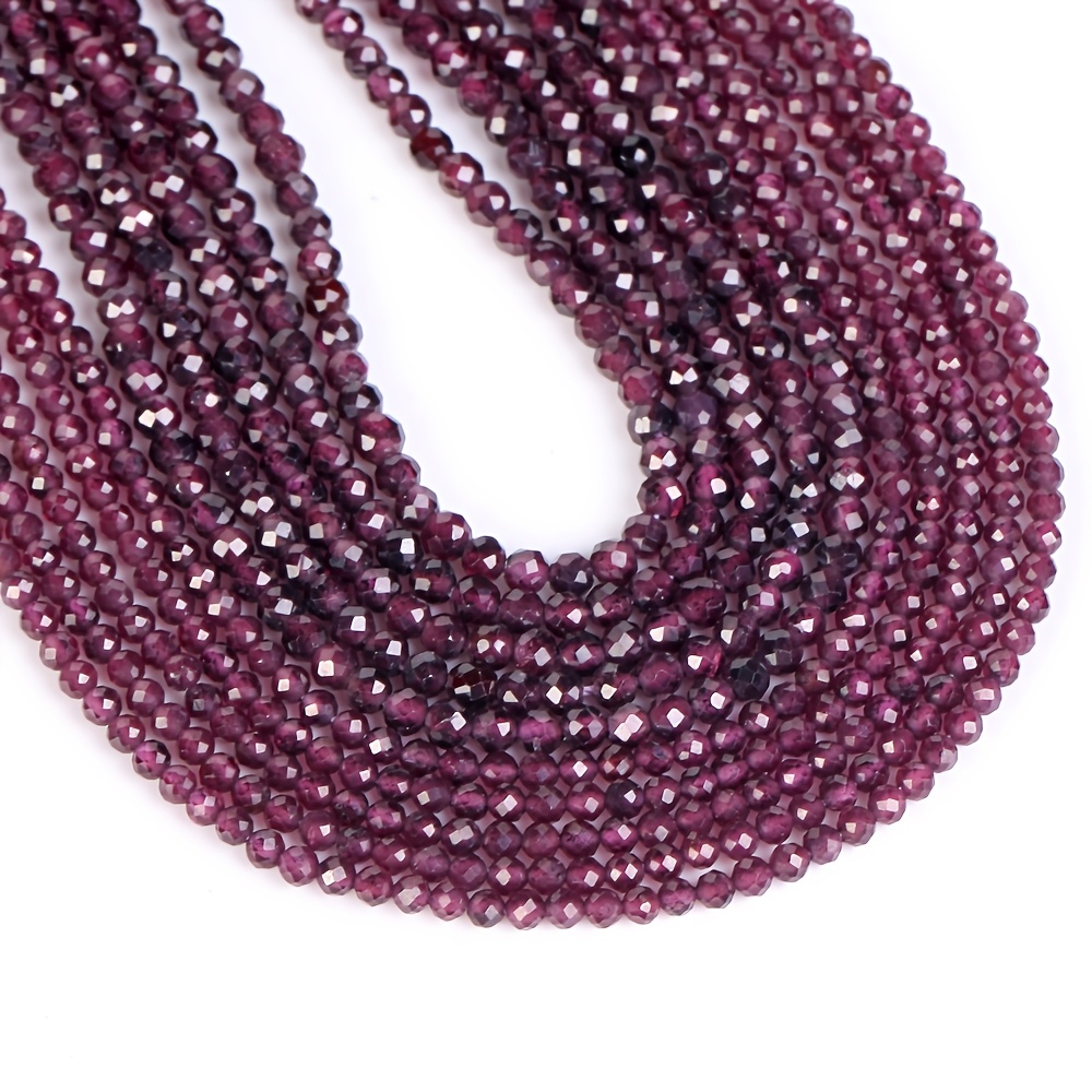 

Lomuine 15" Strand Natural Purple Beads, 2mm-3mm Loose Spacer Beads For Making, Bracelet Necklace Crafting Accessories