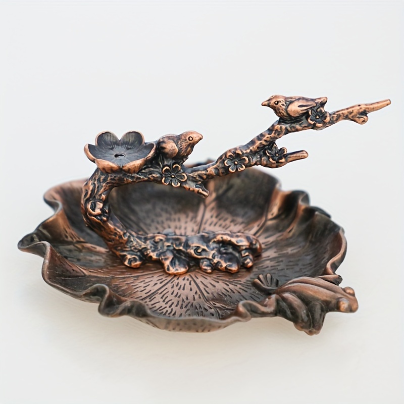 Handmade Exquisite Mini Bronze Incense Holder Ramadan Festival Incense Holder Bedroom Desktop Classical Ornaments