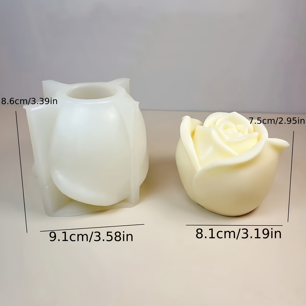 Large 3d Rose Candle Silicone Mold Valentine's Day Decoration Home Decoration Crafts Resin Mold Gypsum Mold
