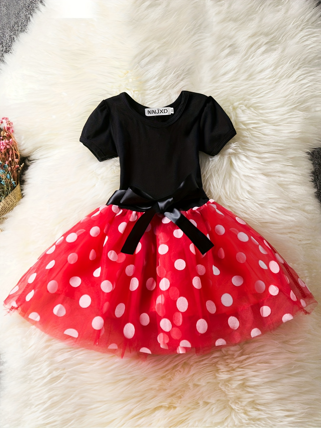 Girl Minnie Mouse Polka Dotted Tutu Skirt Princess Ladybug Party Dress O102