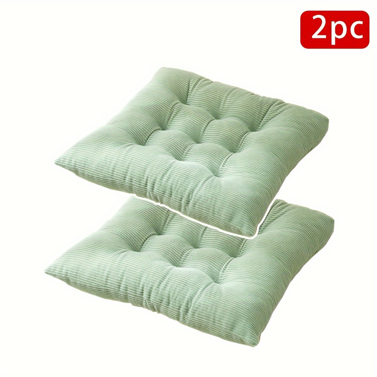 TEMU [ ] 2pcs Thickened Square Cushions, Office Chair Pads, Home Dining Chair Pads, Velvet Fabric, Use Chair Pads, With Soft Filling, Chair Pads With