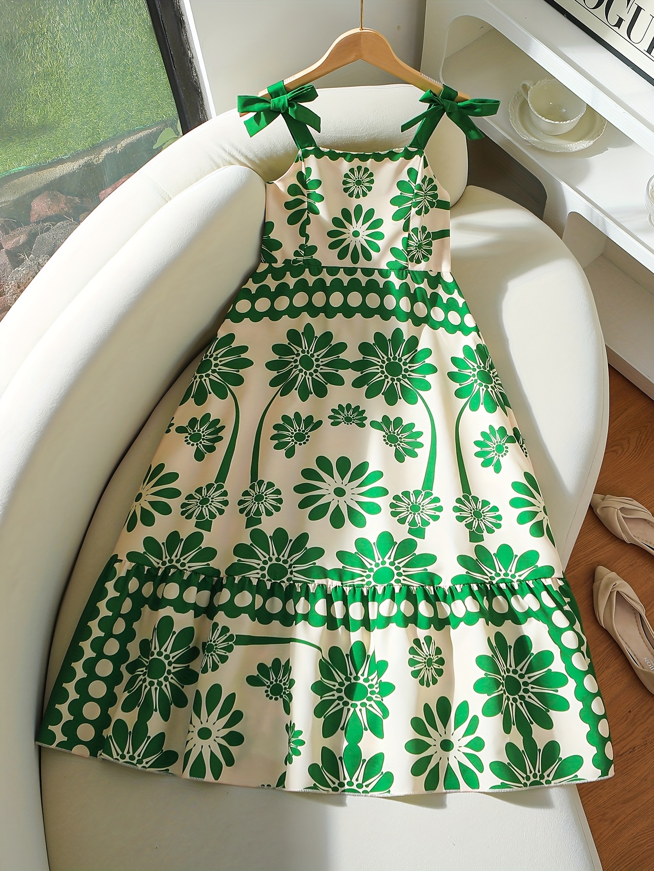 green dress girls sold on Temu United States