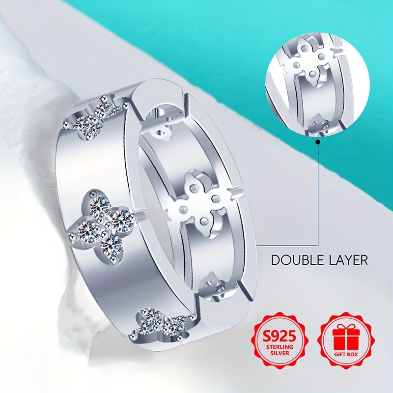 925 Silver Simple Classic Zirconia Surface Women's Ring