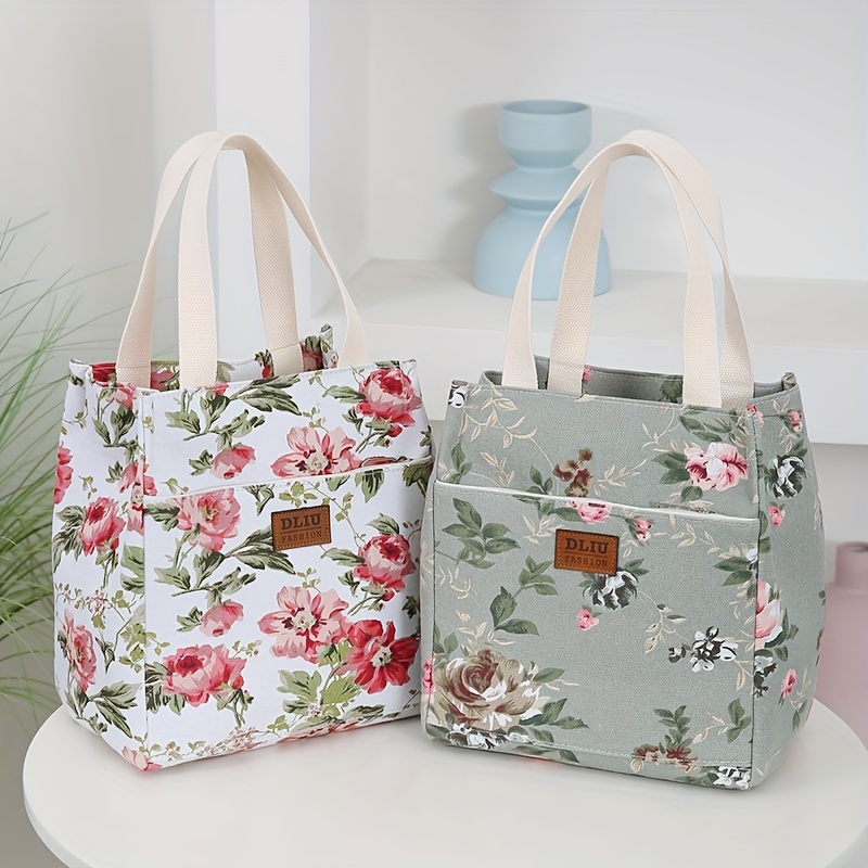 

Sac fourre-tout en toile de style vintage avec fermeture à glissière, poche avant et doublure, parfait pour un usage quotidien et le shopping