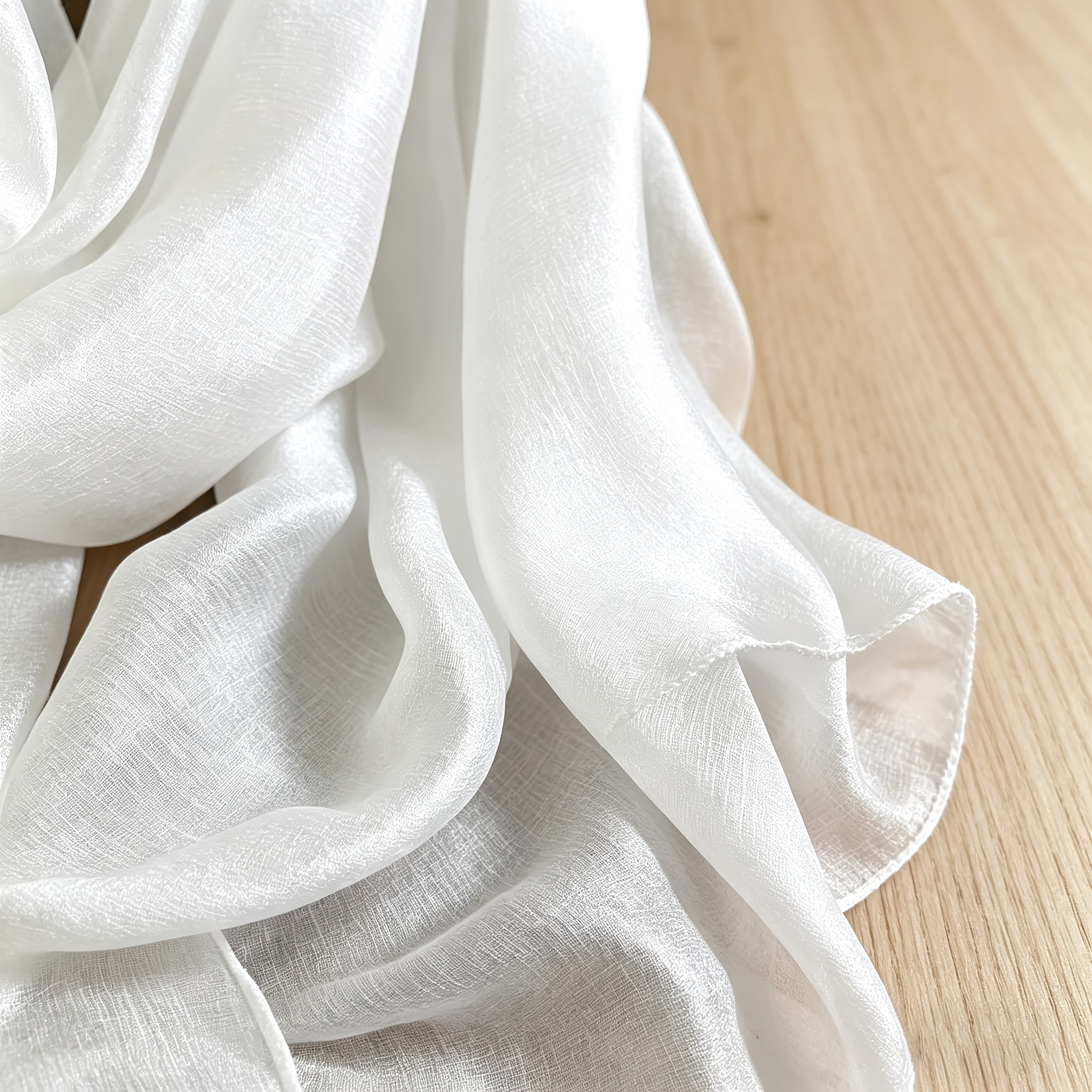 Women's Lightweight Sheer Chiffon Scarf, Elegant Solid Color Wrap