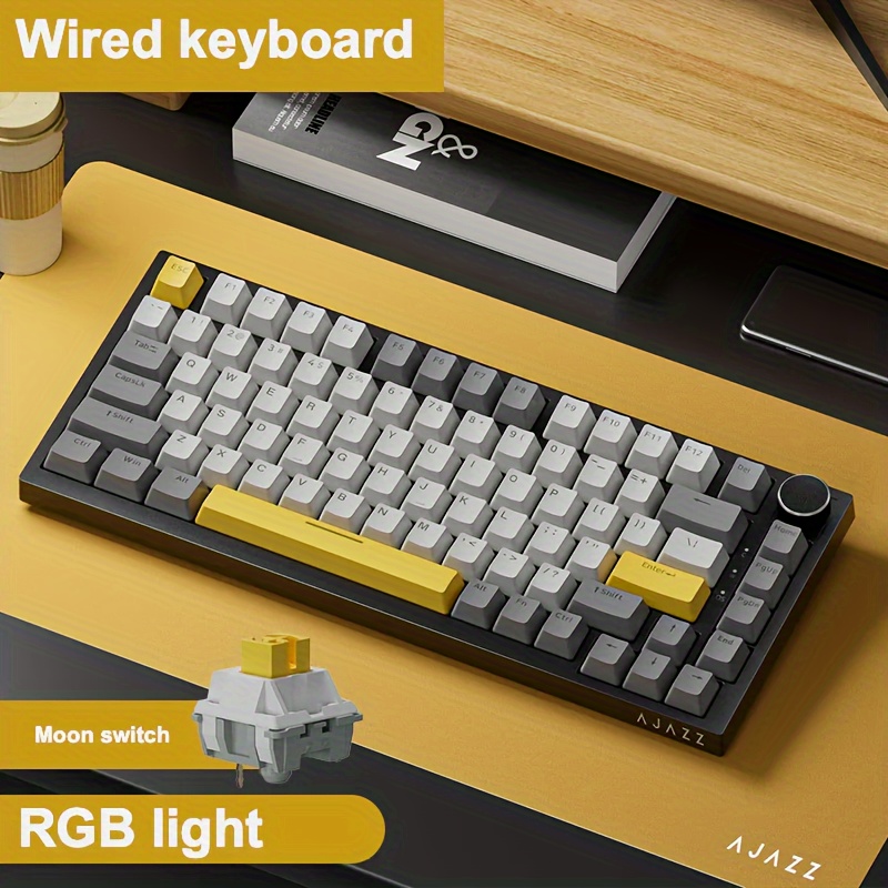 ak820 mechanical keyboard wired mode hot swappable - Temu