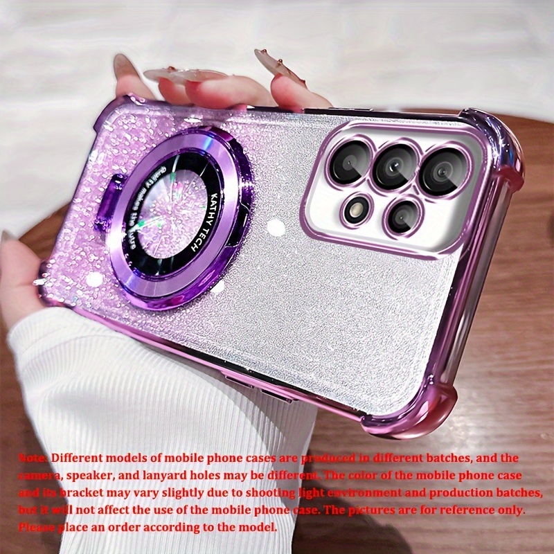 Phone Case - For A55 A52s A53 A54 A52 Cover Commuter Style Fixed Bracket Shockproof Gradient Soft Case
