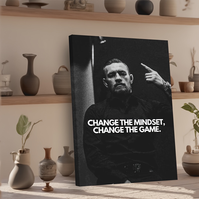 E-shop 1 Stück Motivierendes McGregor 2D-Druck Leinwandbild Boxen-Wandkunst Ästhetisches Sportmotiv – Ideales Geschenk für Büro, Café, Wohnzimmer,