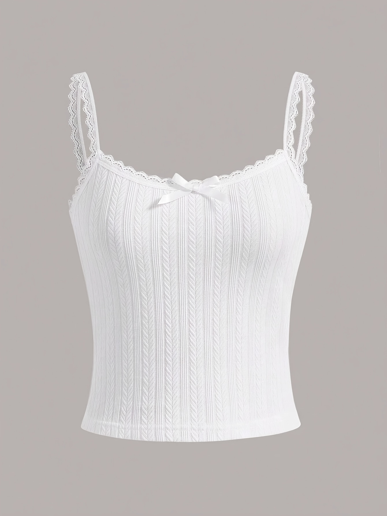 eyelet ribbon cami (white × blue ribbon) Cami Eyelet Top | Old Navy