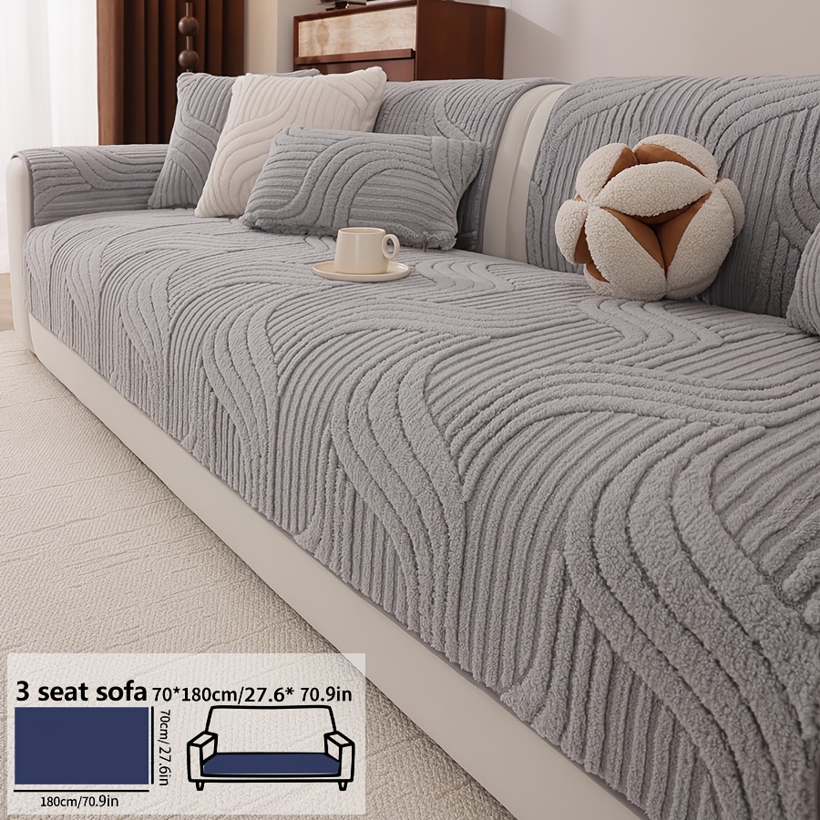 TEMU A Plush Non-slip Sofa Cushion, Modern And Luxurious, Pet-scratch Resistant, Breathable, Decor, Suitable For Living Rooms, Bedrooms, And Offices.