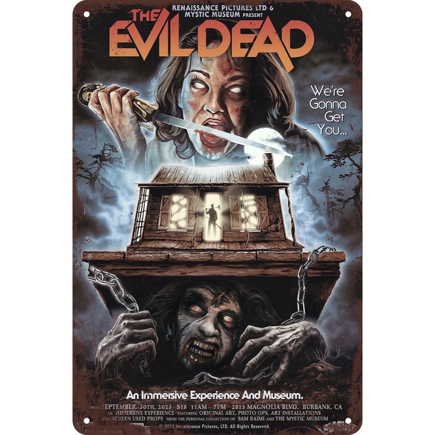 

Décoration de 1pc Evil Metal Tin Sign, 7.8 x 11.8 pouces, Art en fer pour , , , la décoration de poster de film