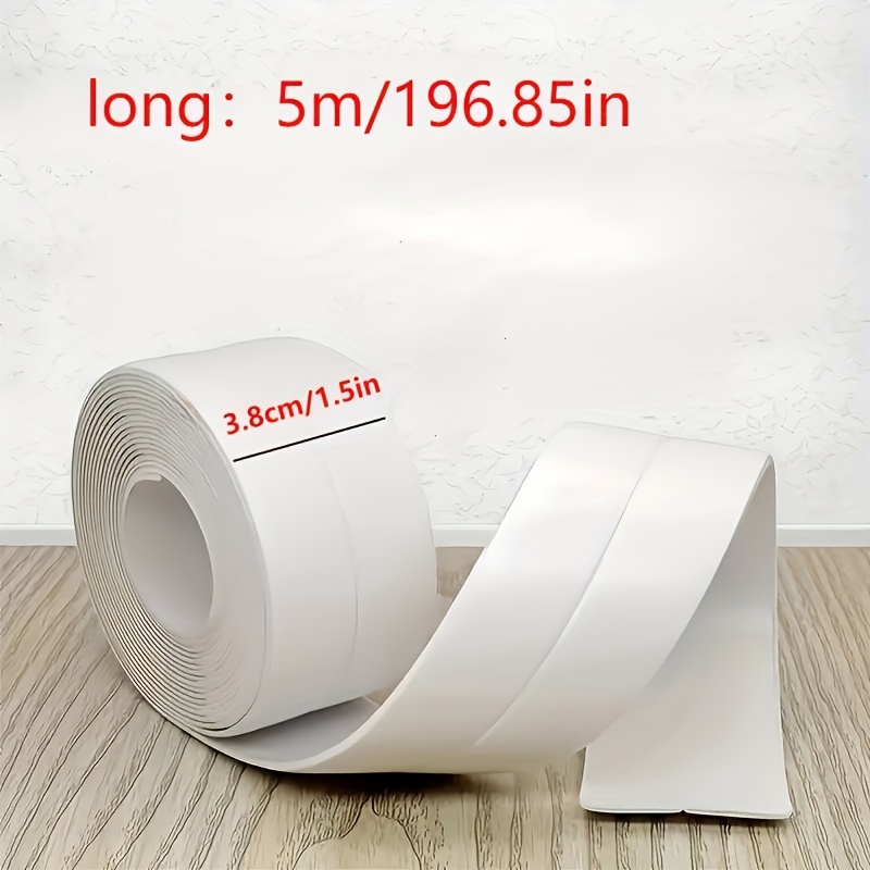E-shop 1 Rolle 5m/16,4ft Superklebriges selbstklebendes Dichtungsband – Hochbelastbar, kein Werkzeug erforderlich, geeignet für Badezimmer, Küche,