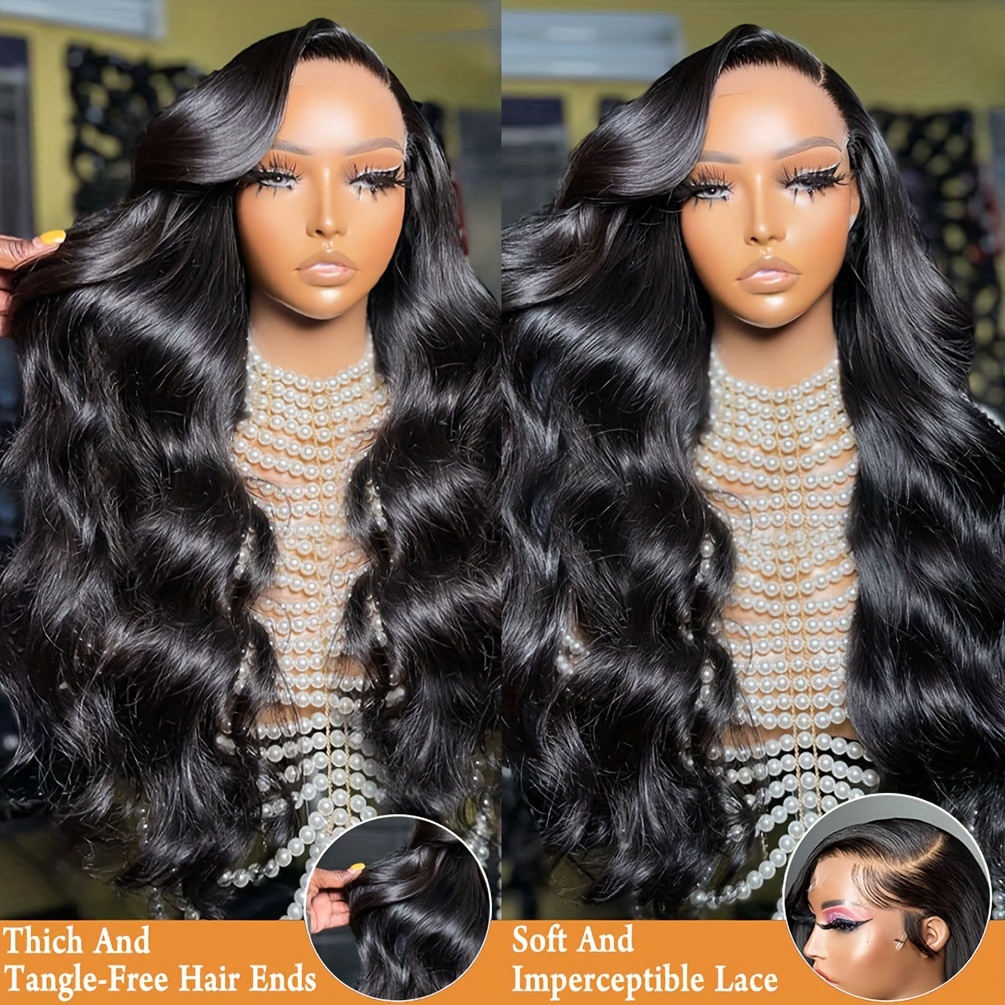 13x4 Hd Lace Front Wigs Human Hair Pre Plucked Baby Hair 180 - Temu