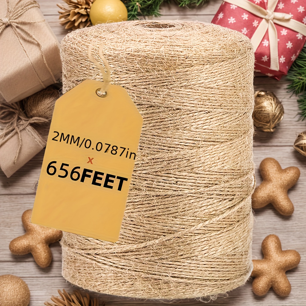 

1pc Extra Strong Jute , 656 Feet (200m) - No Electricity Or Battery Needed, Ideal For Diy Arts, Crafts, Gardening, Gift Wrapping & Art Projects