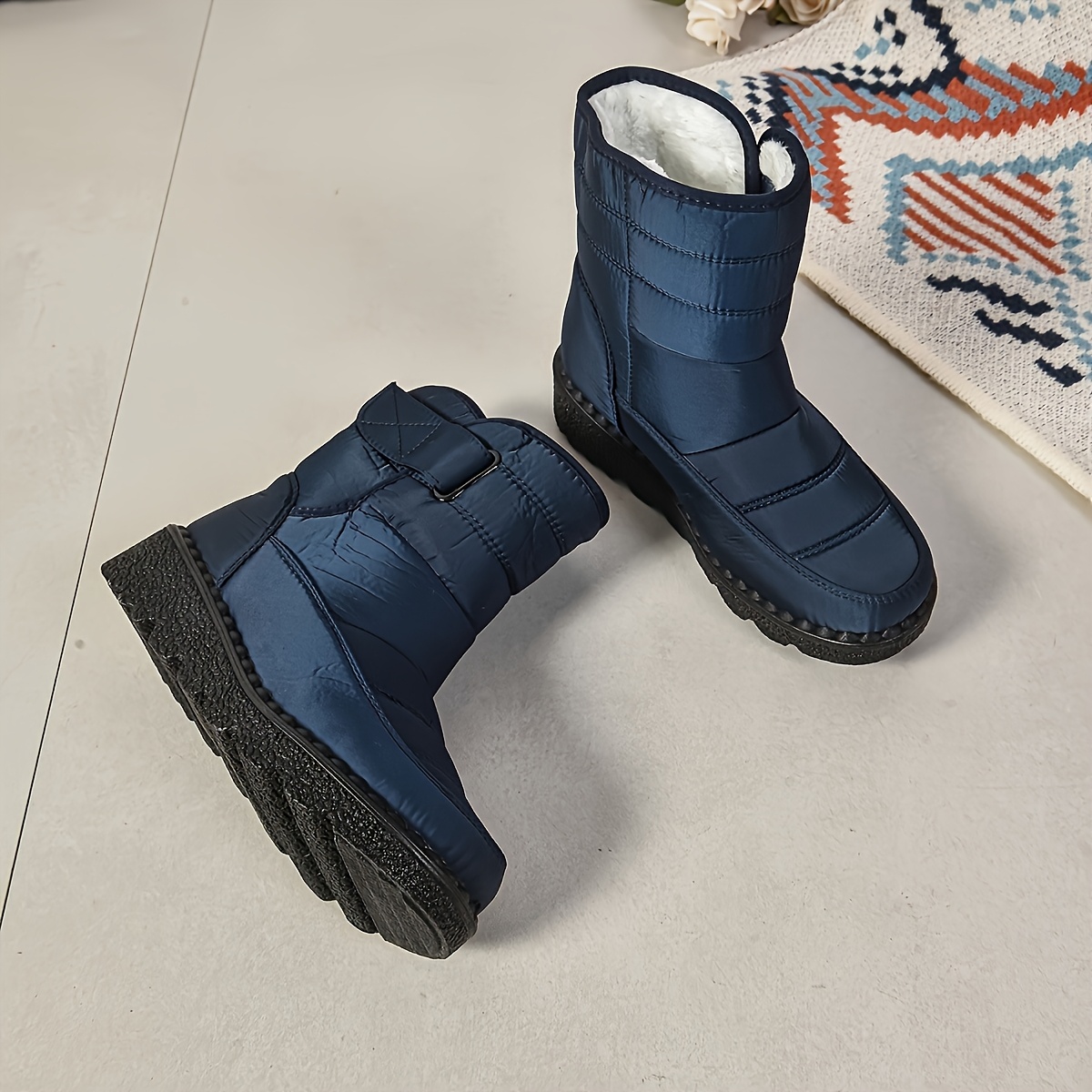 womens   calf boots suitable for all   lined with plush for added   and thickness   lightweight casual   calf boots are comfortable trendy and fashionable       dates and daily wear Product details 2