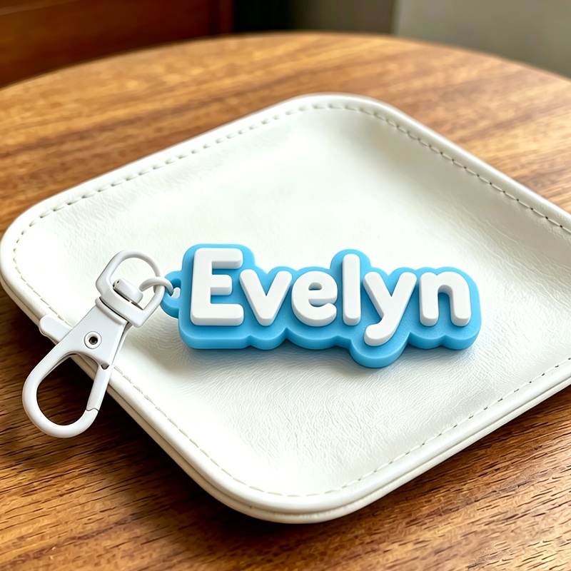 TEMU 1 pz, Portachiavi Personalizzato con e Lettere 3D a , Ciondolo con Personalizzato per Zaini Scolastici, Zaini, Borracce, Ornamento da Appendere,