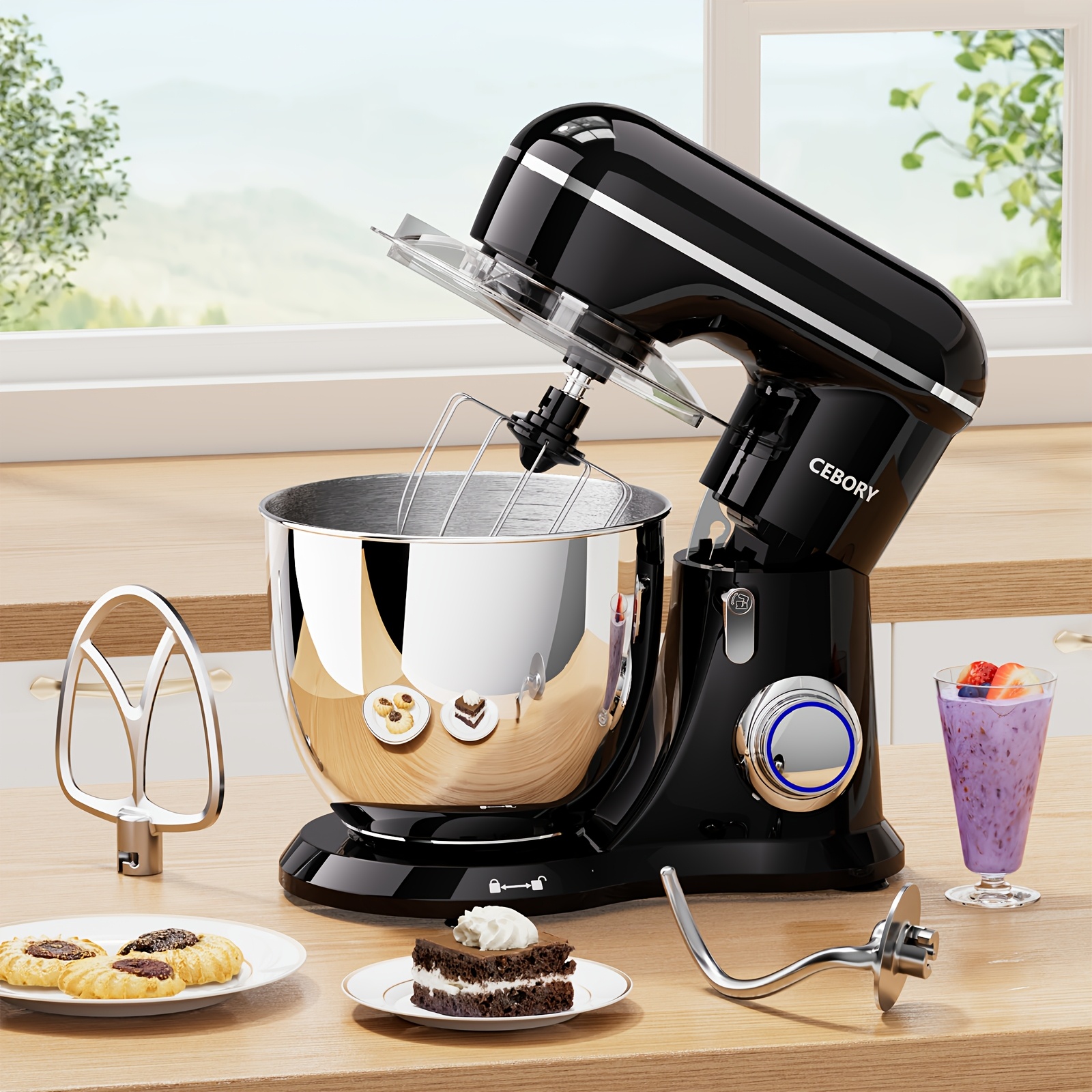 1200W 10-Speed 3-IN-1 Electric Stand Mixer