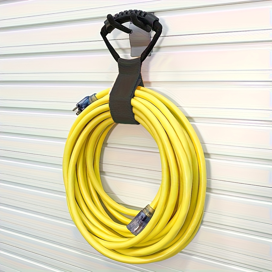 heavy duty nylon extension   compatible for garden hoses garage rv cable management open top storage strap for hoses cables wires cord hose holder Product details 3