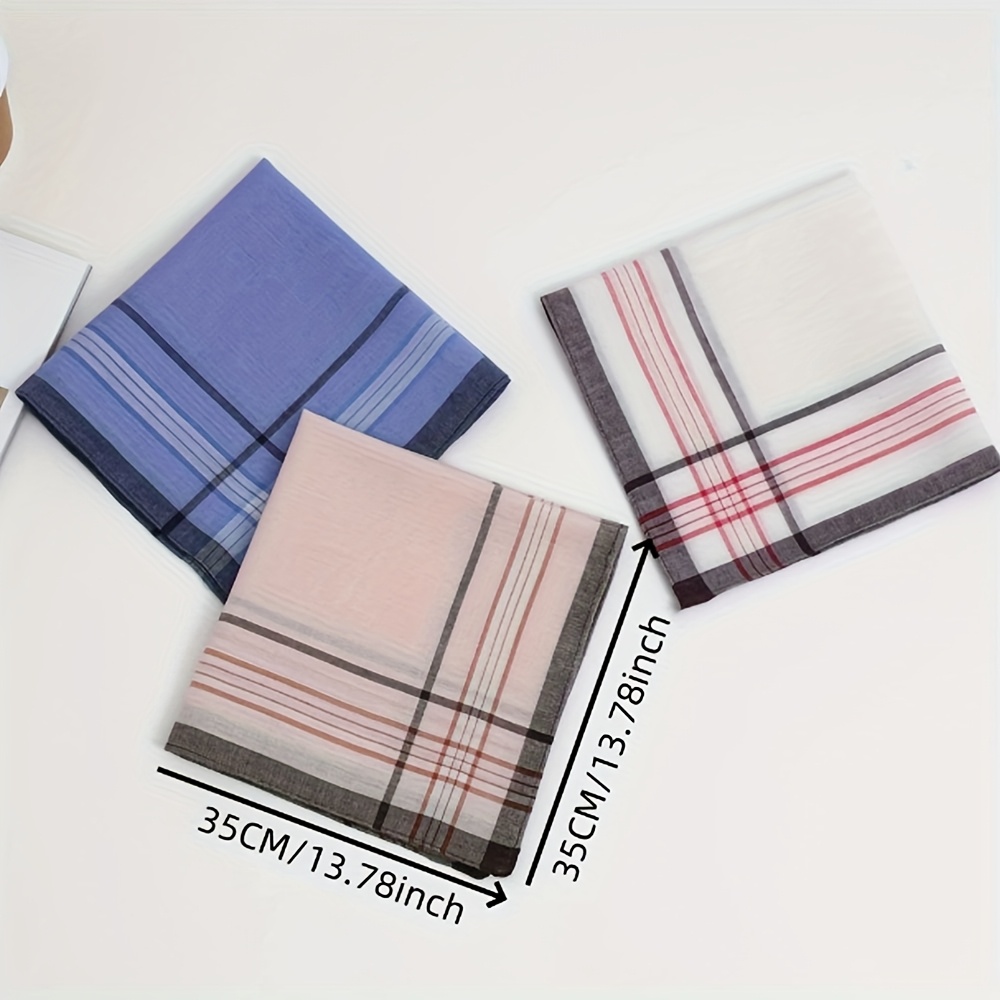 pack of 12 mens pure cotton handkerchiefs classic   design lightweight sporty style woven   hand washable   weddings outdoor activities and convenient to carry