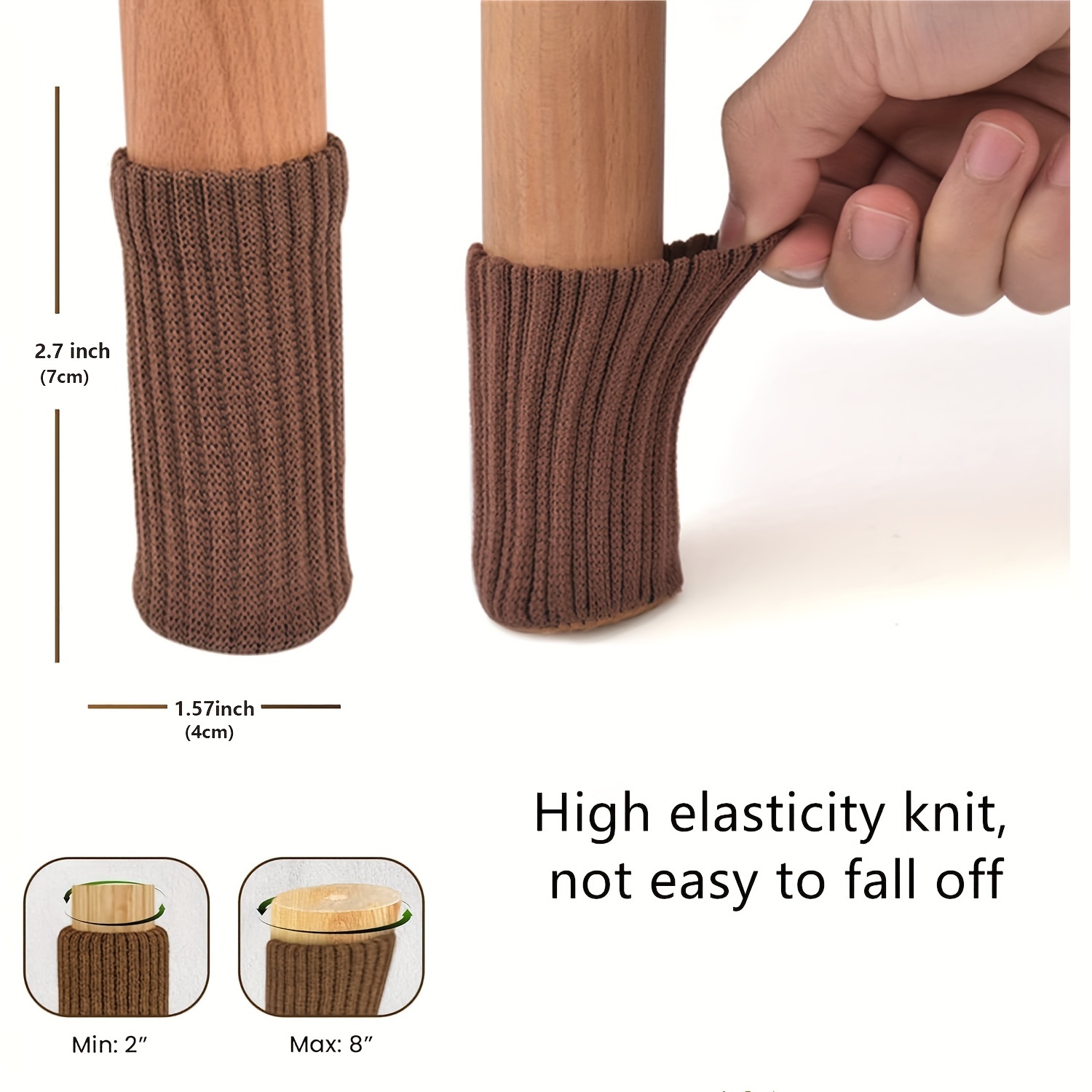 24pcs table chair leg socks wool high floor Temu