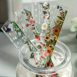 4/10pcs regla de plástico transparente de 6 pulgadas, regla pequeña de acrílico, regla de medición y dibujo con en centímetros para , hogar y
