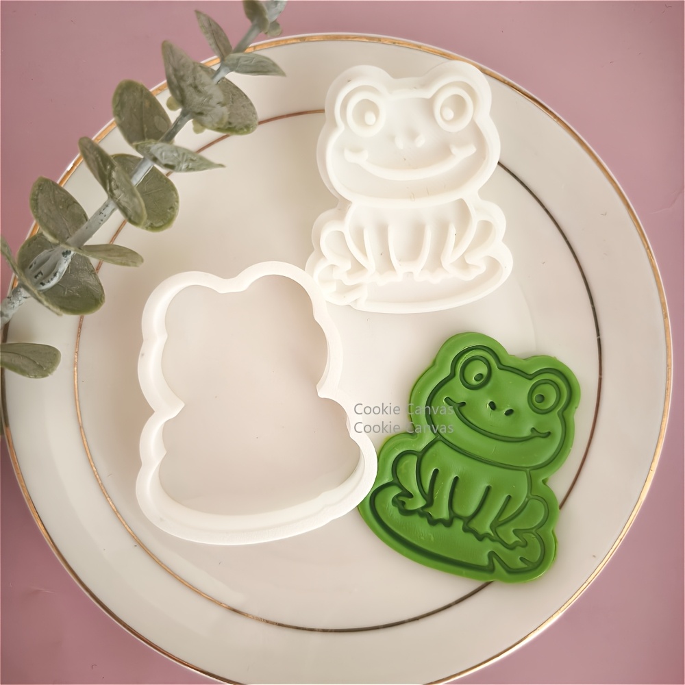 Frog Shape Cookie Mold - Cute Cartoon Frog Cookie Cutter, Durable Plastic Baking Tool For Biscuit, , Cookie Cutter Supplies, Essential Tool For Holiday Or Everyday Baking