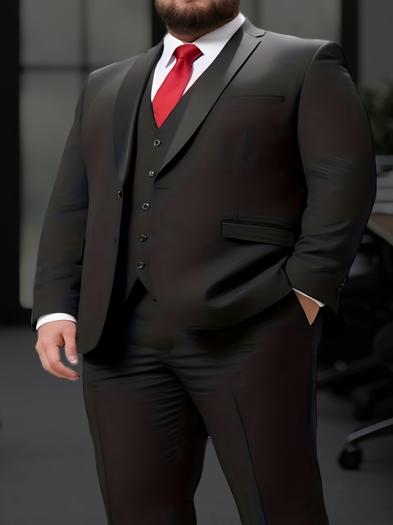 mens plus size piece suit button party wedding Temu