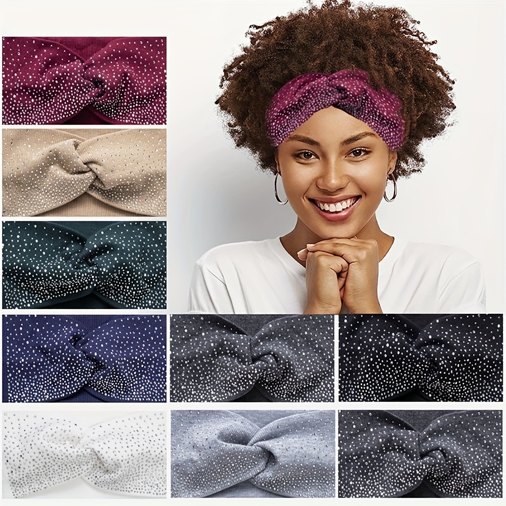 

Elegant Decorative Knit Head Band Wide Brimmed Hair Hoop For Women And Girls