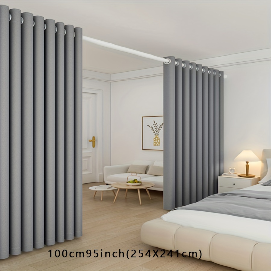 1pc room blackout partition curtain living room partition curtain wall partition curtain bedroom partition wide curtain privacy grommet curtain for living room bedroom kitchen patio home decor