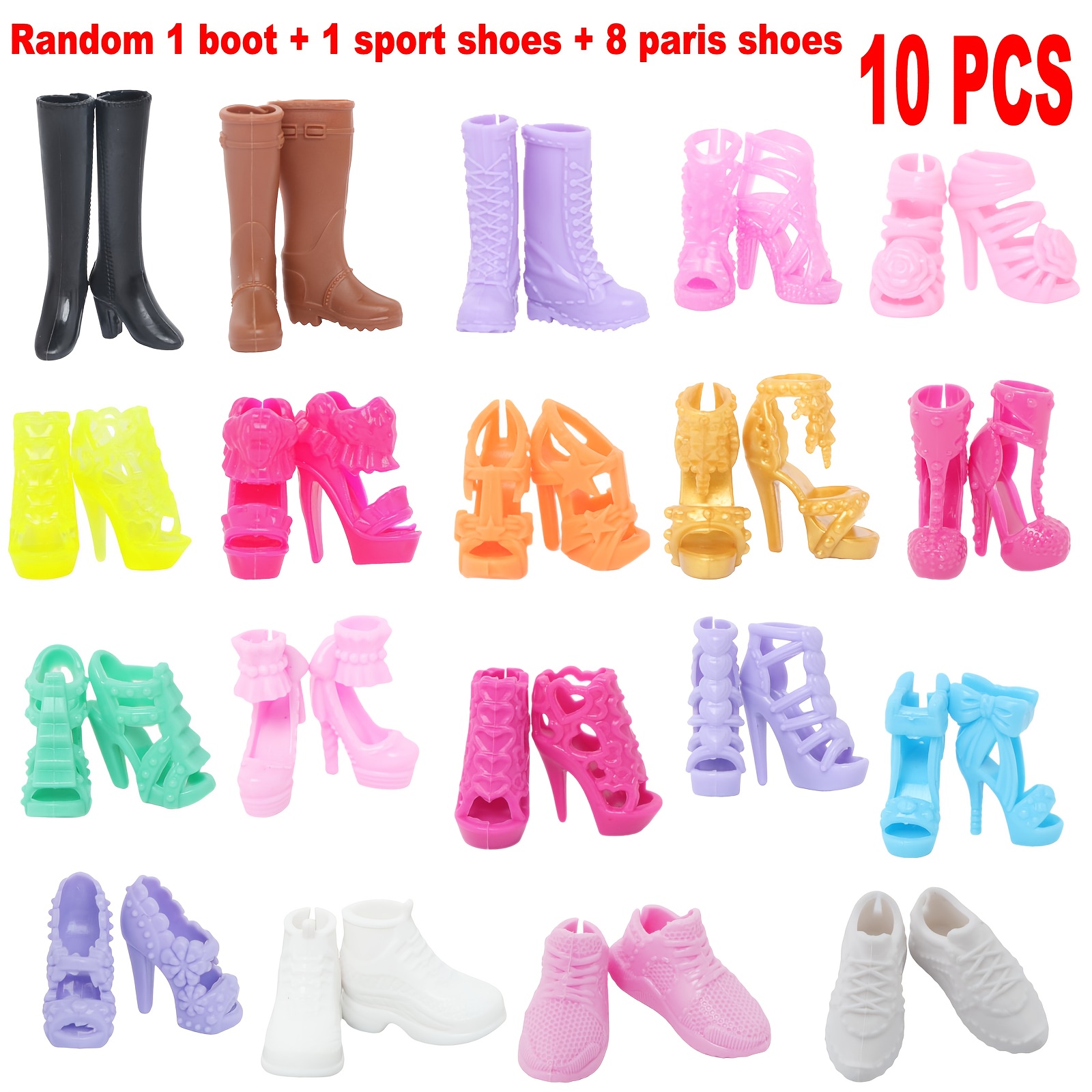 Clay Diy Miniature Shoes Barbie Doll Shoes Diy Fashion Pair