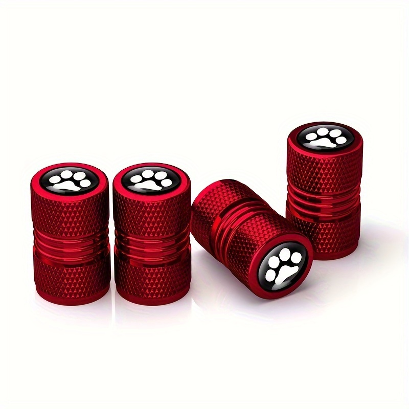 TEMU 4pcs Car Tire Air Valve Caps Stem Cover Universal Fits All Cars Suv Bike, Bicycle Motorcycle, Car Tire Valves Stem Caps Dog Paw