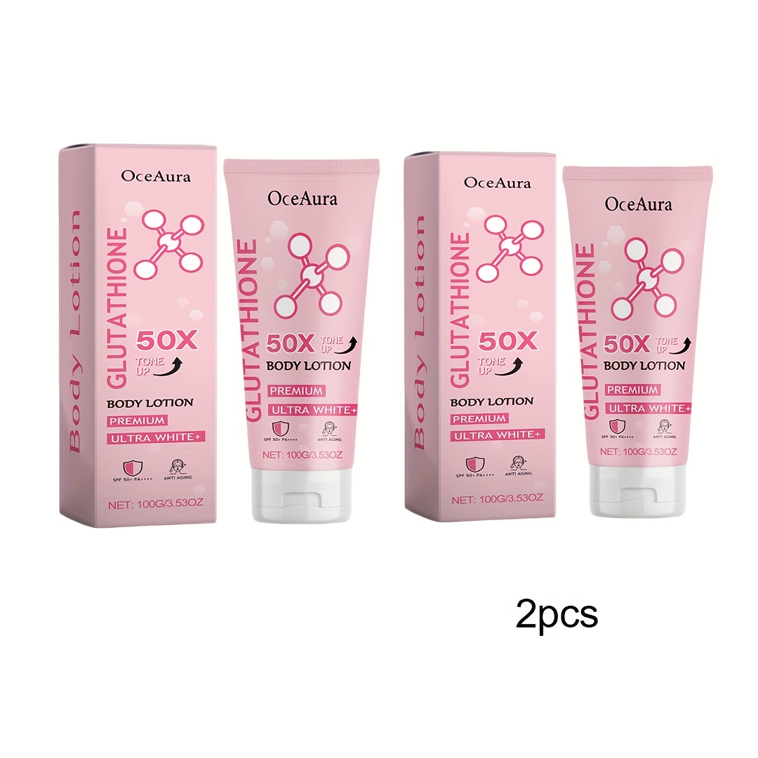 2pcs brightening body lotion containing hyaluronic acid