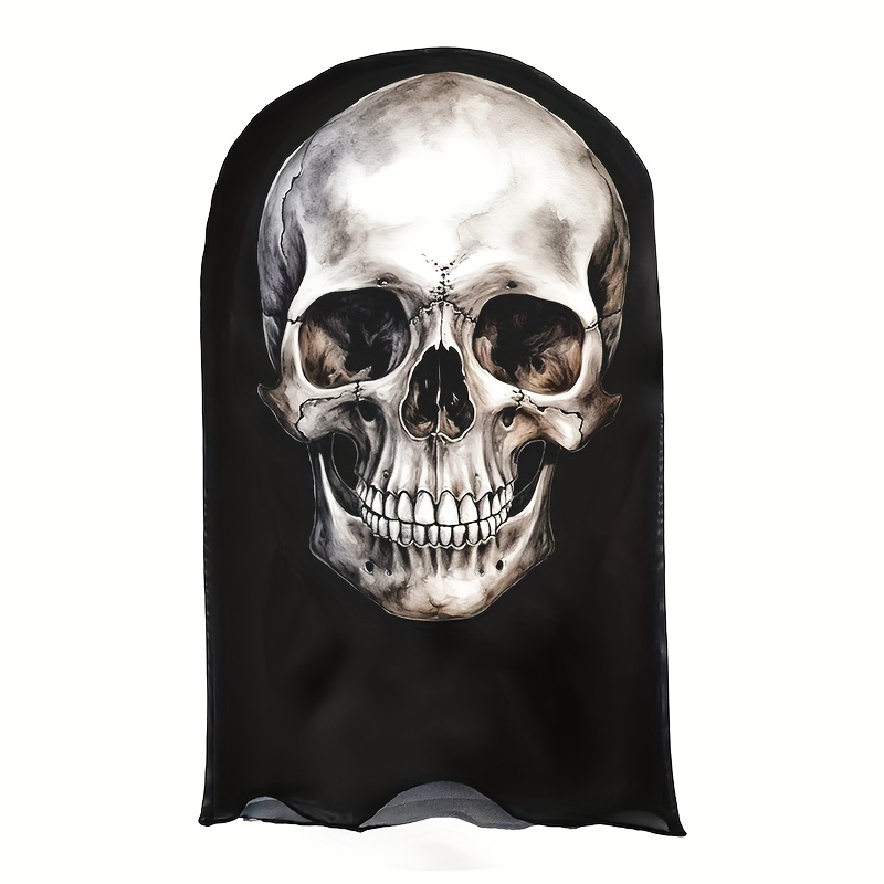 Halloween Skull Mask with Watercolor Design