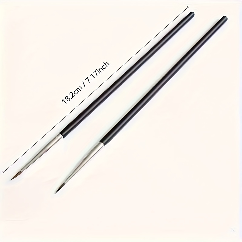 2pcs New Eyeliner Brush For Women, Featuring A Fine Tip And An Abs Plastic Handle, Designed For Precise Application And Concealing, With A Stylish