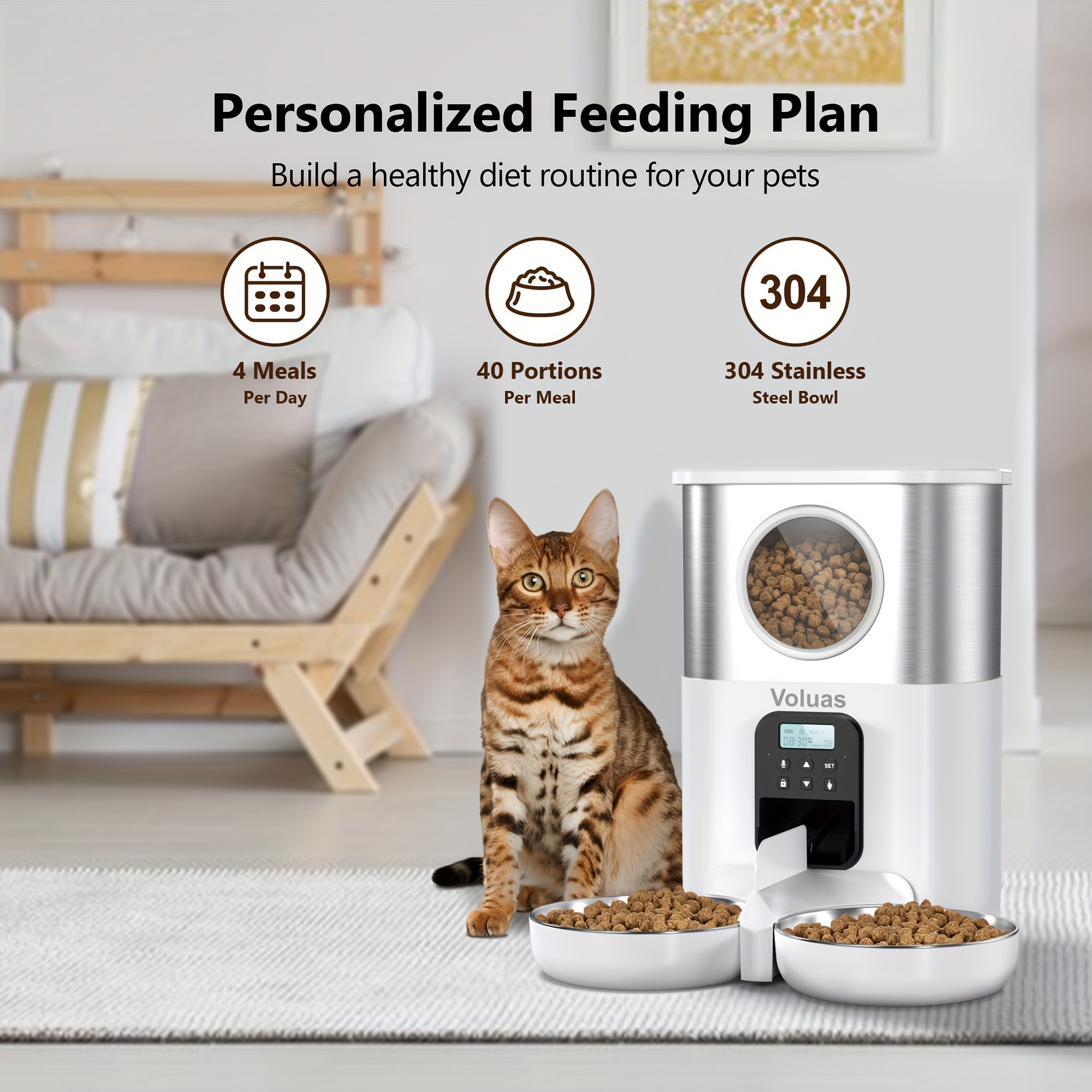 

Automatic Cat Feeders For , Pet Feeder For Cats And Dogs Timed Cat Feeder Food Dispenser