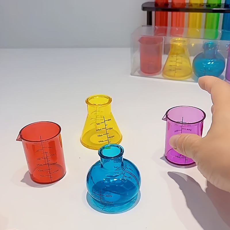 

4pcs Mini Counting Cup Educational Learning Scientific Tools, Early Educational Sensory Learning Chemistry Set