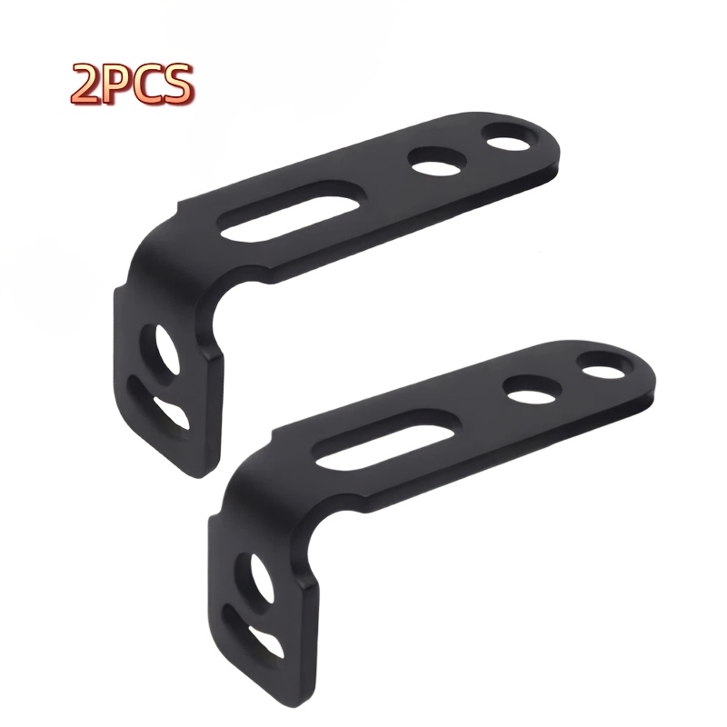 TEMU 2pcs Support de montage universel réglable pour projecteur de moto, support de phare antibrouillard LED en métal pour scooter VTT, accessoire