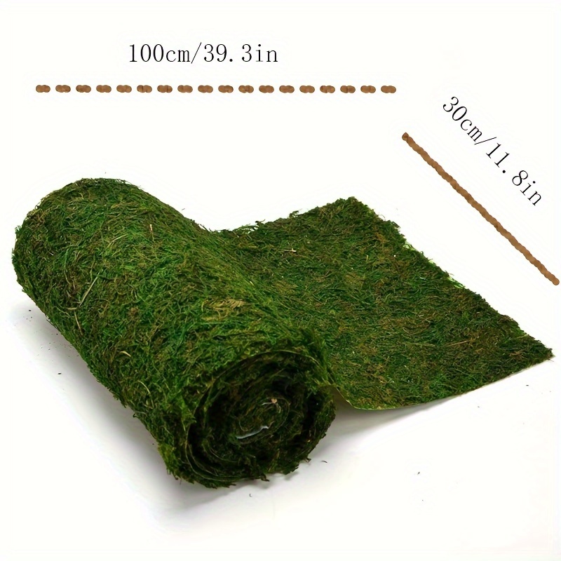 

Dark Green Dried Moss Table Runner - Perfect For Garden Parties, Camping Decor & Home Accents Outdoor Table Decor