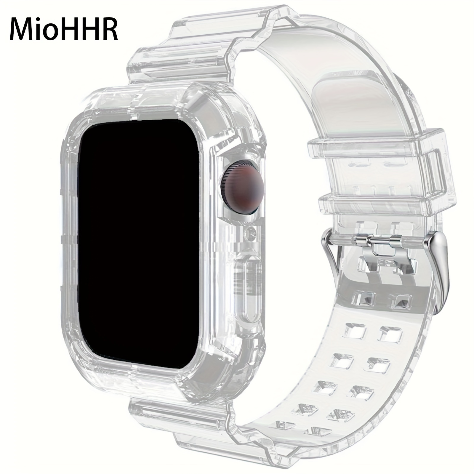 

Compatible With Apple Watch Strap 44 Mm 40 Mm 42 Mm 41 Mm 38 Mm 45 Mm, Transparent Jelly Strap With Case For Iwatch Series 6 5 4 3 2 1 Band, Christmas Easter Gift For Women Men