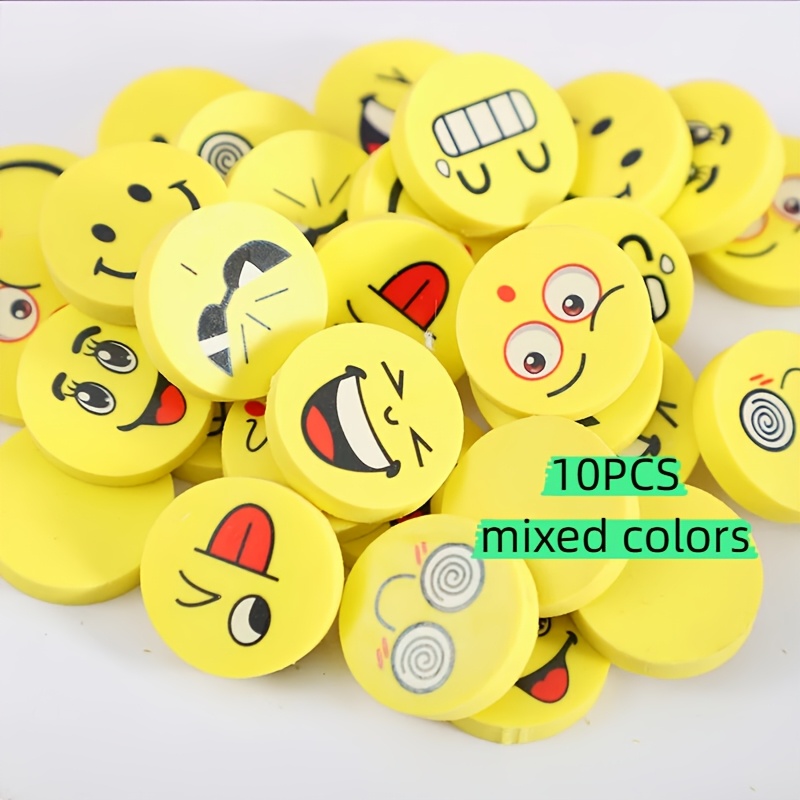 Eraser, Cute Face Eraser, Fun , Holiday Gift Prize