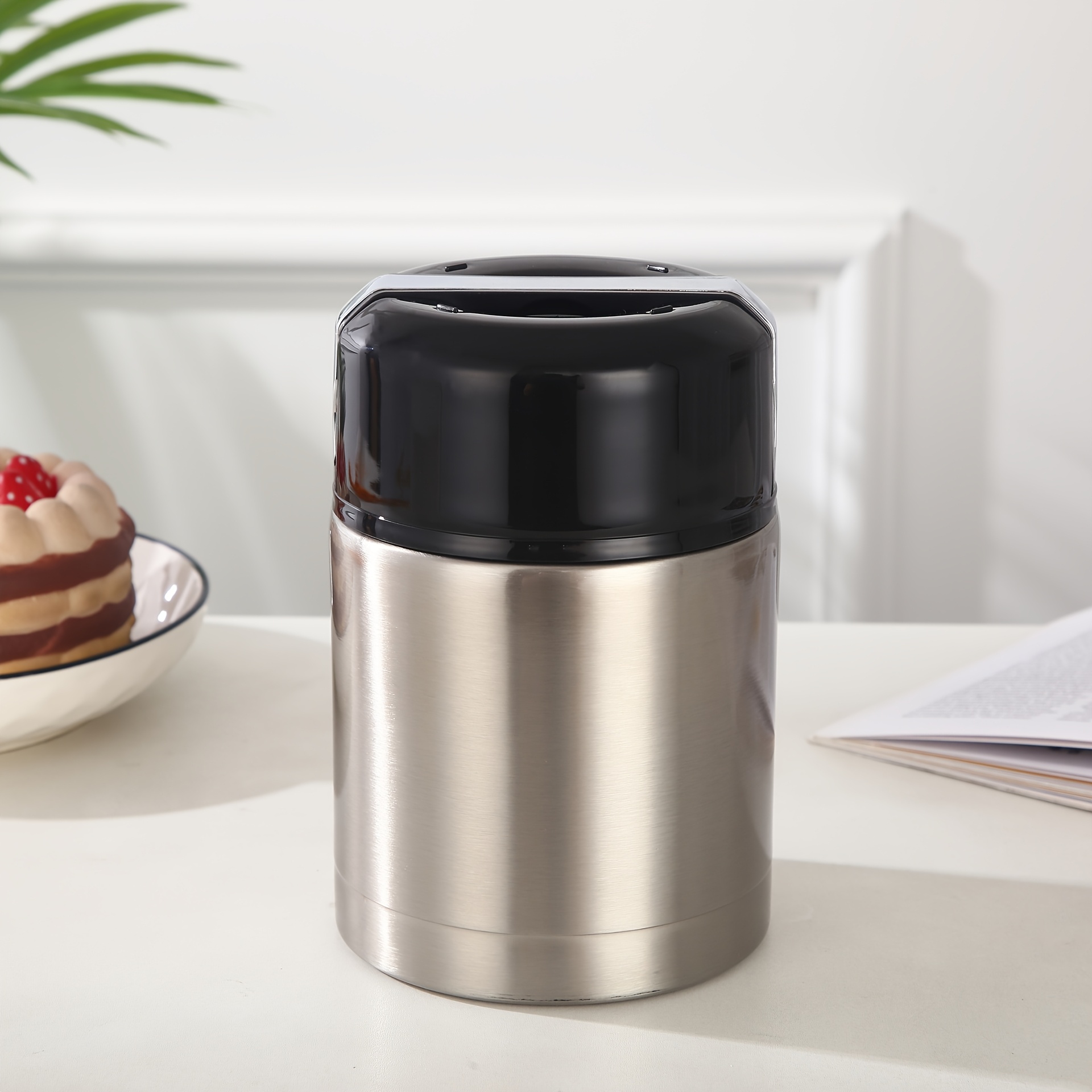 1pc, Large Capacity 800ml/1000ml Insulated Lunch Box, Portable Stainless Steel Containers, Student Lunch, Going Out For A Picnic, Gifts