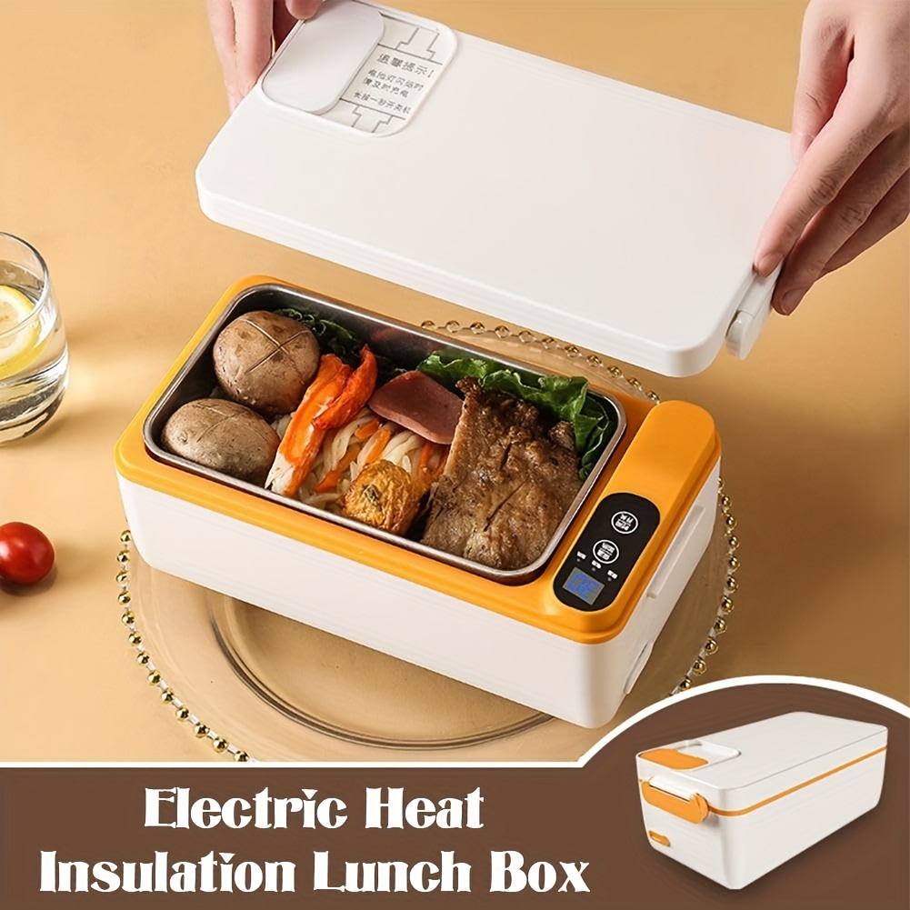 

1l Electric Lunch Box Food Heater Lunch Box Wireless 1l Capacity Fast Heating Lunch Box Adult Portable Food Heater Stainless Steel Container Suitable For Home Use, Work, Travel, Insulation Lunch Box