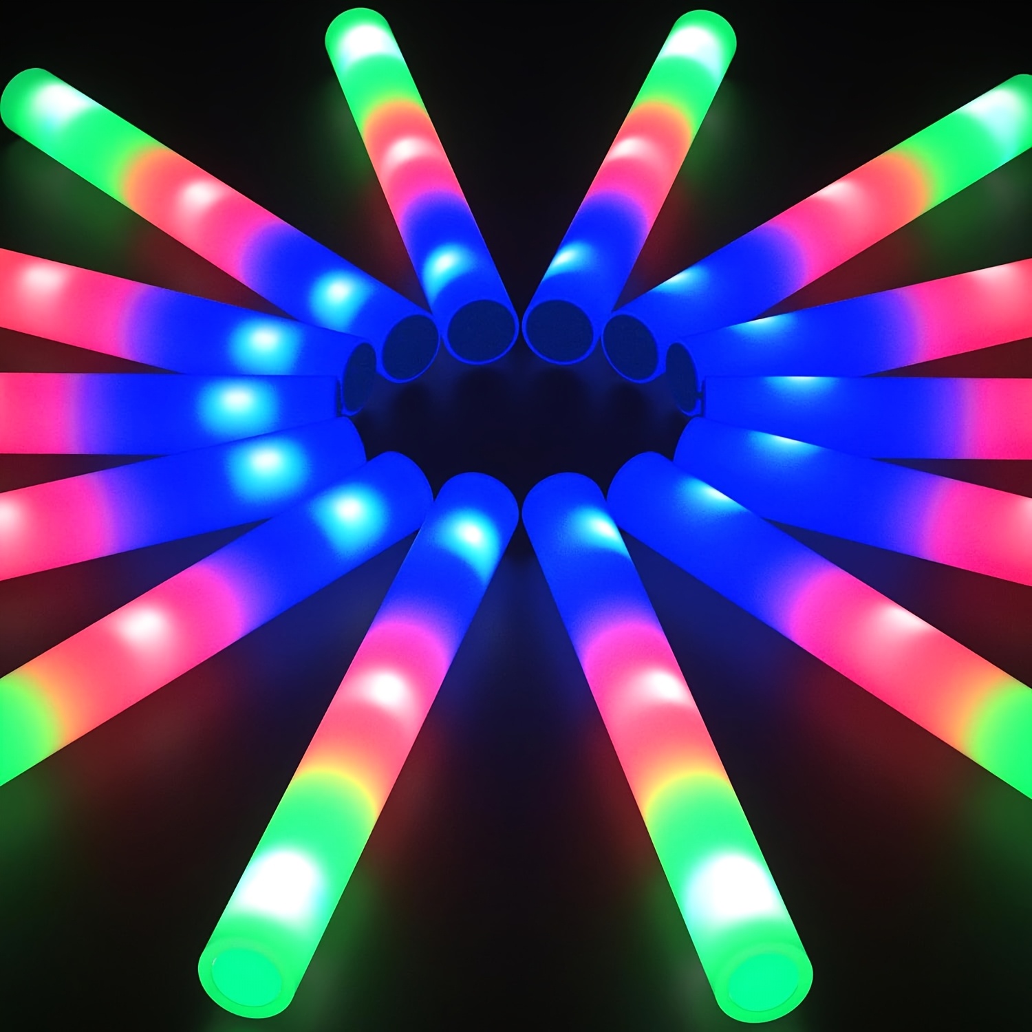 30 pack of foam glow sticks vibrant led light sticks for weddings birthday celebrations camping trips new year events and  